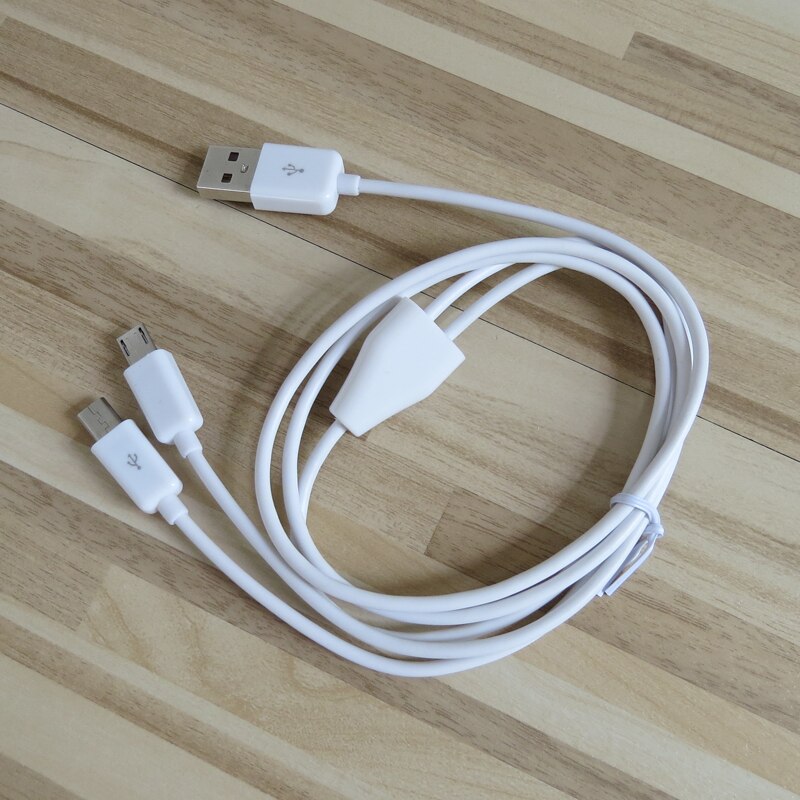 1 M 3ft 2 In 1 Micro Usb Lader Kabel Met 8Mm Lange Tip Android Power 2 Micro Usb Apparaten Op eenmaal