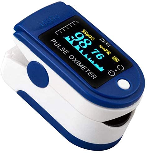 Vinger Oximeter Zuurstofverzadiging Monitor Blood Oxygen Monitor Finger Pulse Lage Accuspanning Hartslag Fda En Ce Goedgekeurd: Blauw