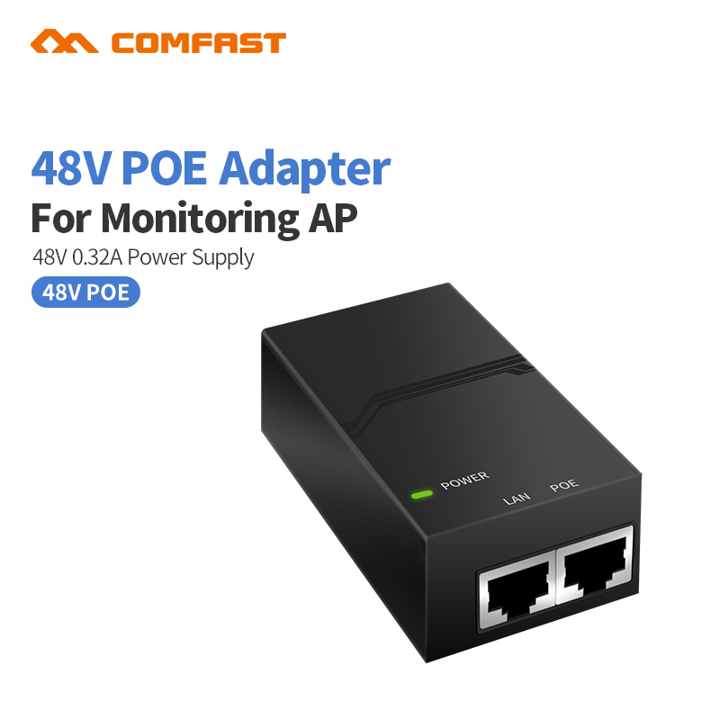 Comfast Poe Injector Voor Cctv Ip Camera Vs Of Eu Power Over Ethernet Injector Poe Switch Ethernet Adapter Poe 48V 0.32A