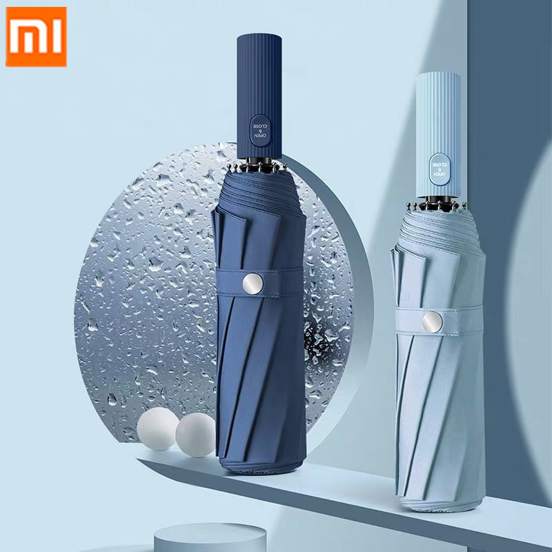 Neue Xiaomi Automatische Sonnenschirm für Männer und Frauen 10 Regenschirm Knochen Schwarz Kleber Sonnencreme Anti-uv Sonnenschirm