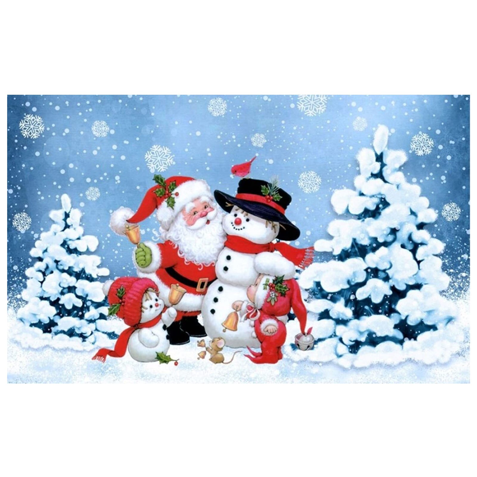 DIY 5D Christmas Diamond Painting Kit Snowman Christmas Tree Santa Pattern Round Full Drill Diamond Painting Embroidery: Pattern 3