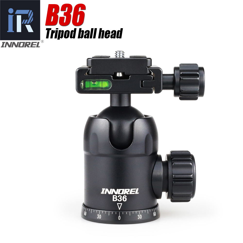 Innorel-tripé panorâmico de liga de alumínio b44/b36/b32 para câmera, carga máxima de 15/12/8kg, placa de liberação rápida, para lente telegráfica: B36