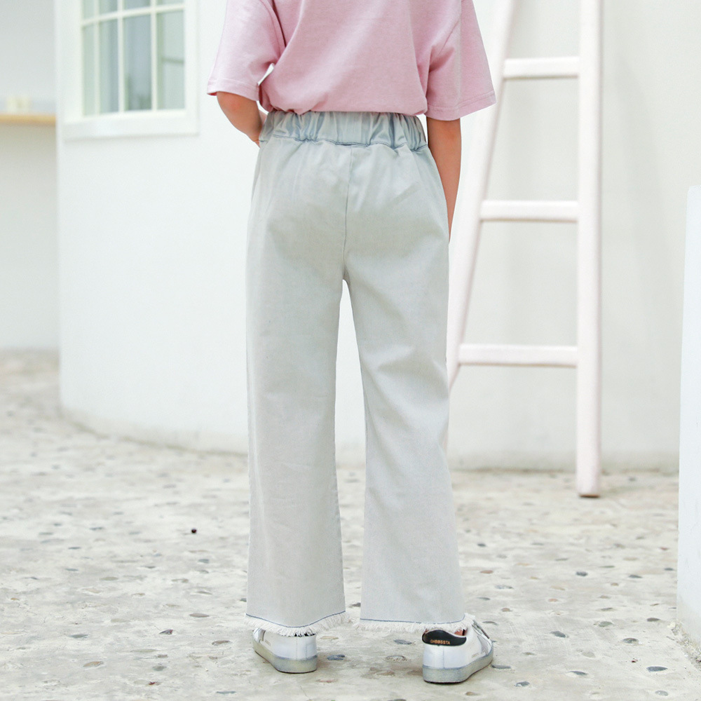 Spring Girls Pants Kids Wide Leg Jeans for Girls Casual Baby Girls Pants, #8451