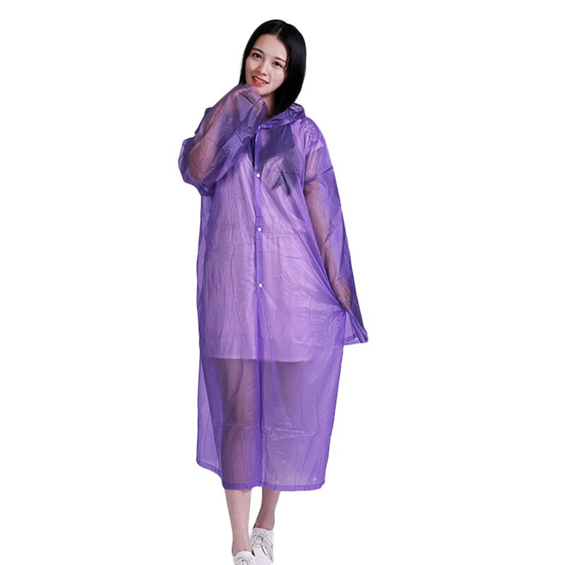 Disposable Emergency Adult Waterproof Bicycle Emergency Disposable Raincoat Women Man Rain Coat: Purple