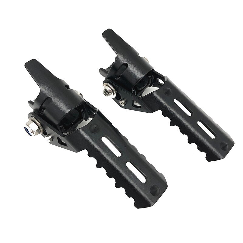 Motorcycle Highway Front Foot Pegs Folding Footrests Clamps 22-25mm For BMW F800GS Adventure S1000XR F750GS F850GS C400X C400GT: Black