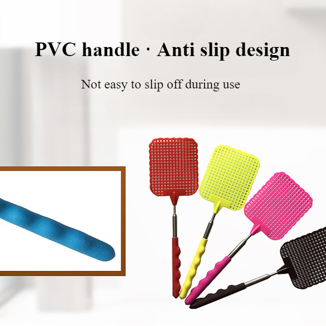 1pc Teleskop fliegenklatsche manuelle kunststoff edelstahl stange mit langen stange moskito klatsche hause scharfe werkzeuge