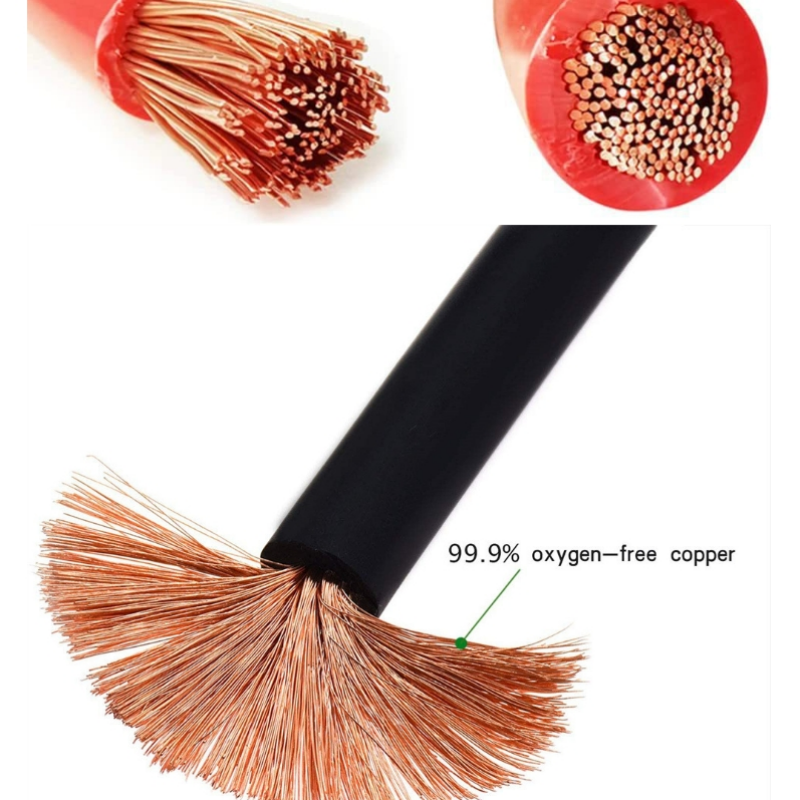For 2AWG Energy Vehicle Battery Connection Cable Battery Extension Cable Power Inverter Cable Solar Accessories