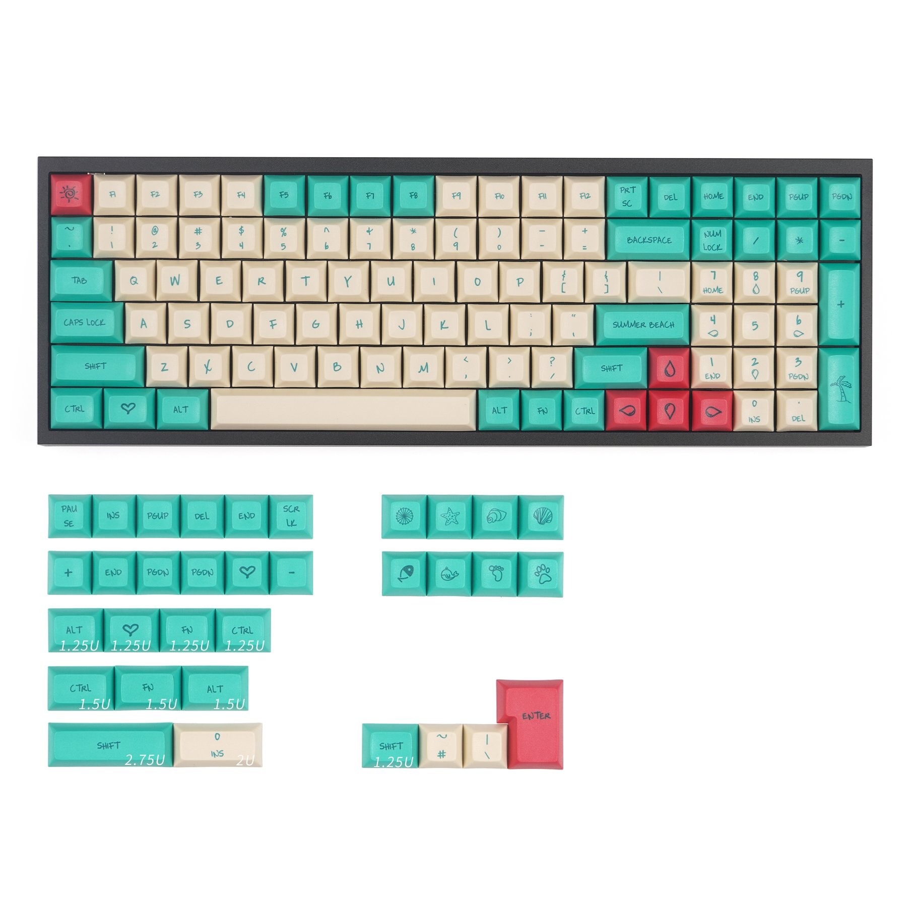 KBDfans DSA Hawaii Theme Keycaps