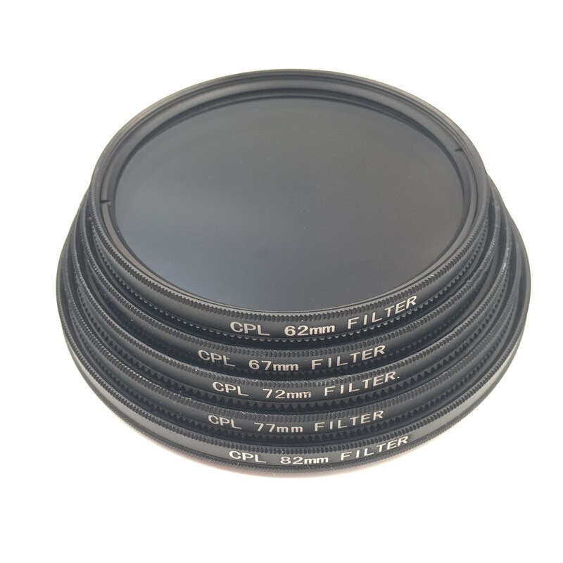 Cpl Circulaire Polarisator Camera Filter Voor Canon Nikon Dslr Camera Lens 52Mm/55/58/62/67/72/77/82Mm