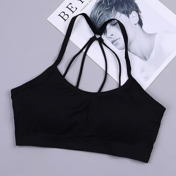 Sexy bra Top Women Sports Bra High Impact For Gym Fitness Yoga Female Pad Sportswear Tank Top Sport Push Up Bralette топ женский: Black1