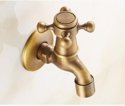 Robinet de toilette, robinet Bronze Antique de machine à laver, robinet de toilette, robinets de jardin décoratif pour l'extérieur: Bleu marine