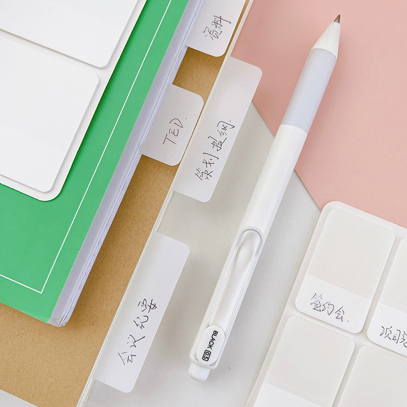 Transparent DIY Index Stickers in Pure White - 40/80/160 Pages for Office & School Supplies