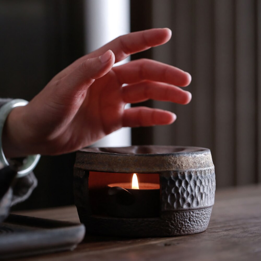 1Pc Theepot Warmer Retro Keramische Thee Warmer Thee Heater Keramische Kaars Standhouder Thee Kachel Warmer
