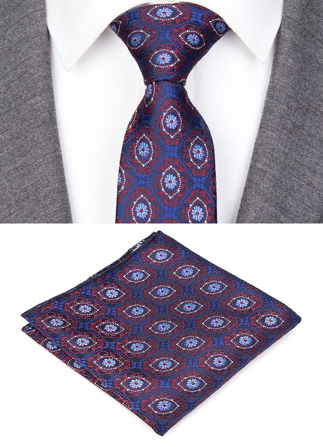 Herreslips kravatsæt jacquardternede slips til mænd stribet slips til bryllup afslappet jakkesæt smalt slips skjortetilbehør