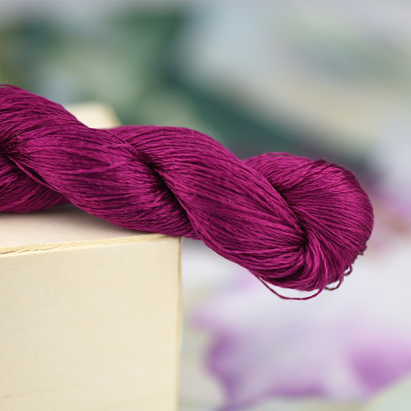 1pcs 100% silk thread hand embroidery embroider cross stitch 400m silk embroidery thread Rose purple /9 pure colors: 8