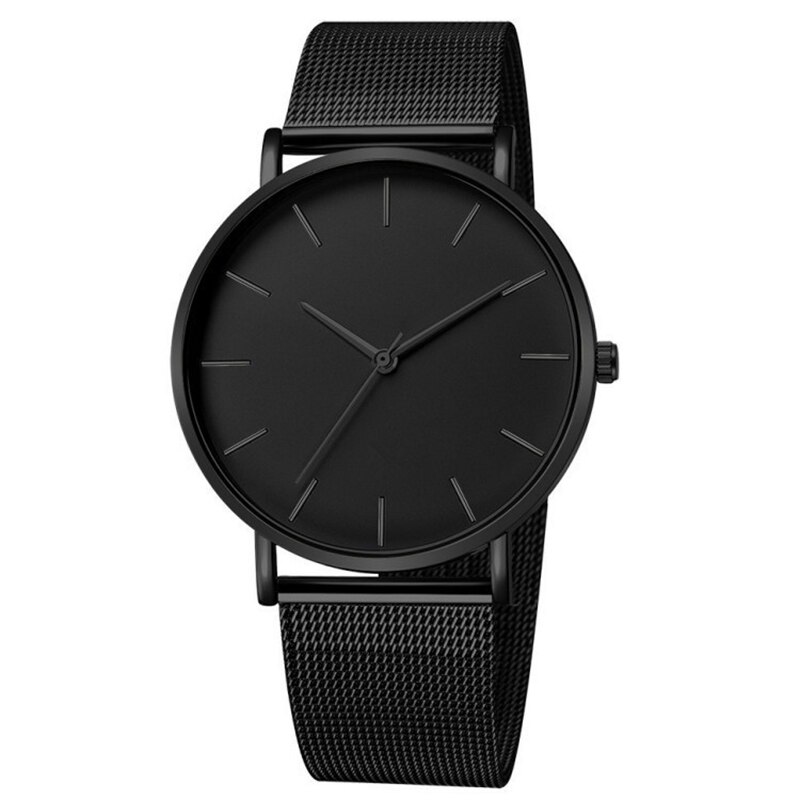 Minimalistisk ur reloj hombre ure til mænd relogio masculino montre homme man orologio uomo herre relojes para horloges mannen: Sort