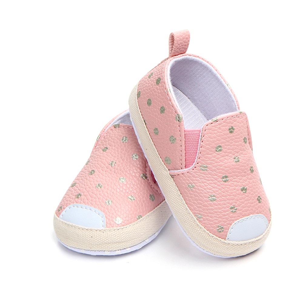 Kawaii-baskets en cuir Pu pour filles | Chaussures à semelles souples de -né, Tenis Bebes , baskets roses pour bébés filles