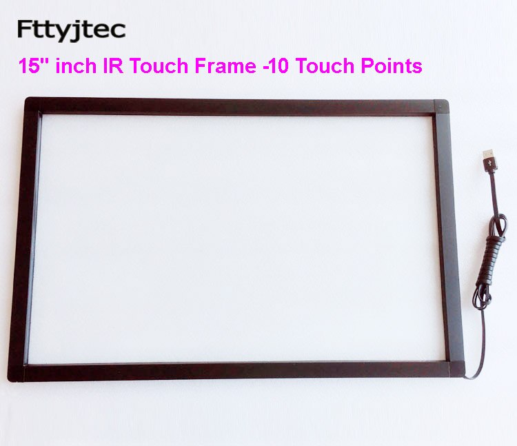 Fttyjtec 10 punti interattivo multi tocco schermo portafoto 15 "ir multitouch schermo sovrapposizione per tocco tavolo/chiosco