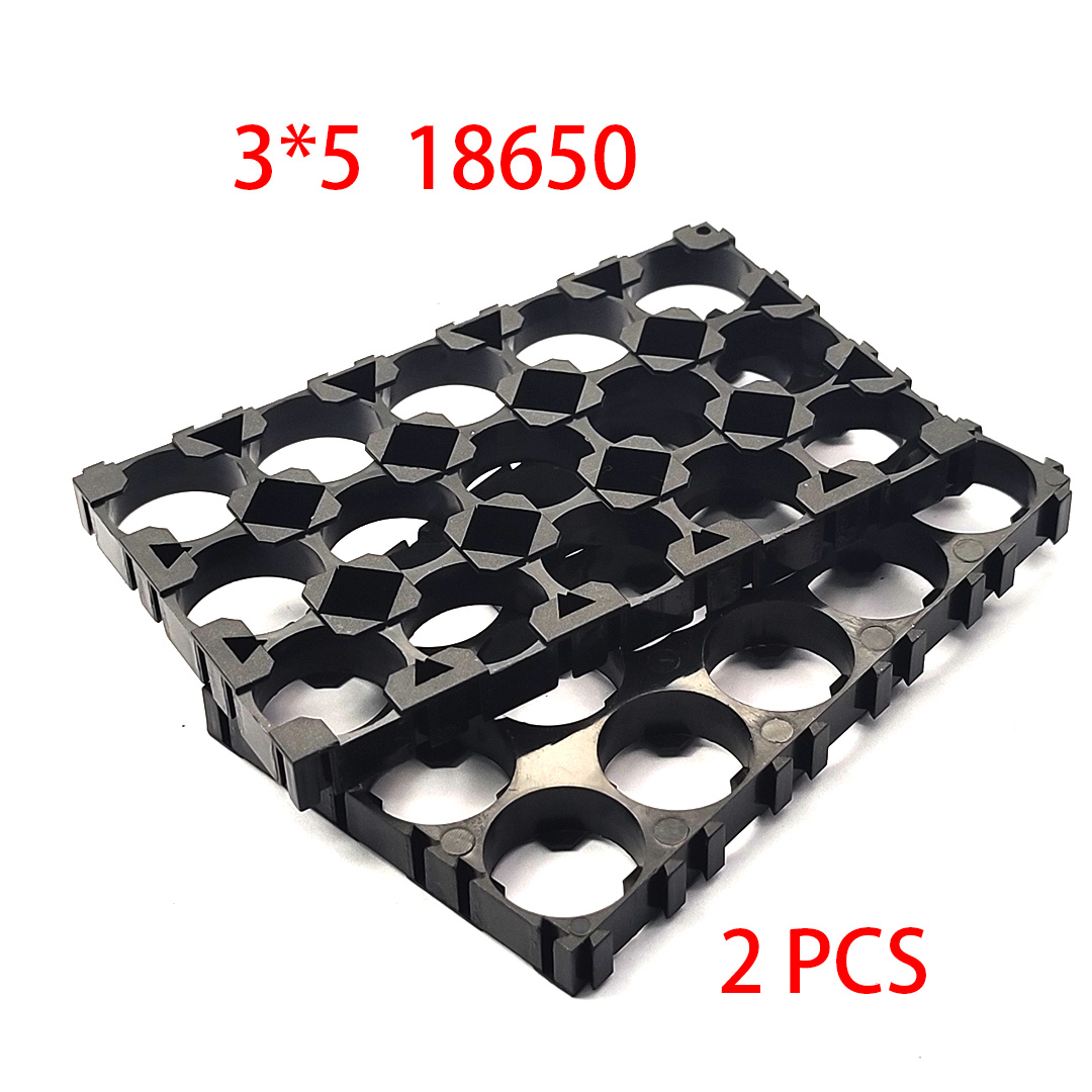 18650 Lithium Cell Cylindrical Battery Case Holder Batteries Pack Plastic Holder Bracket for Diy Battery Pack: black