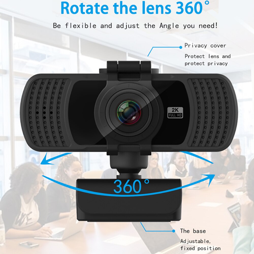 TISHRIC Pc-c6 Webcam 1080P Web Camera With Microphone 2K usb camera Web Camara For Live Broadcast Video Calling Conference