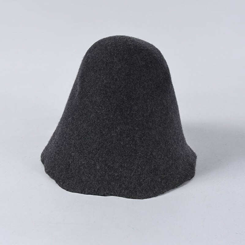 Classical Women Cloche Bucket Felt Hat Autumn Winter Wool Felt Cone Cloche Hood Millinery Craft Hats Fascinators Block Base Body