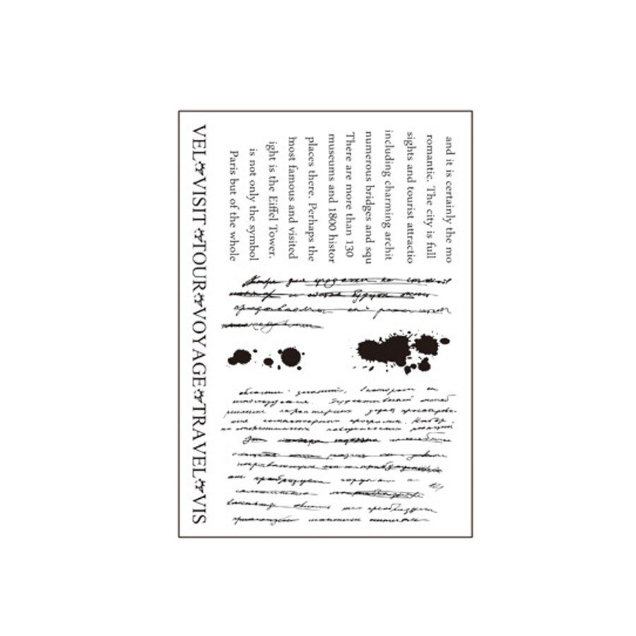 Wyse kirkkaat postimerkit englanniksi sana postimerkit aakkoset läpinäkyvä silikoni leima sinetti itse scrapbooking paperikorttien valmistus askartelu: Selkeä leima 6