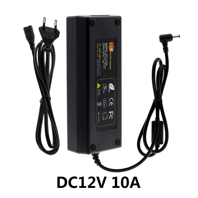 Led Power Adapter AC110V 220V Naar DC12V 24V Verlichting Transformator 1A 2A 3A 5A 6A 8A 10A Met eu/Us Plug Voor Led Strip: 12V 10A / EU Plug