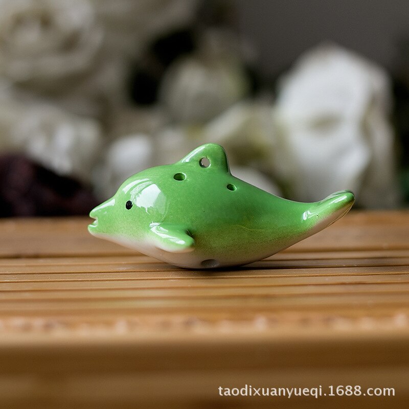 6 trous Ocarina mignon dauphin modélisation couleur sélectionnable
