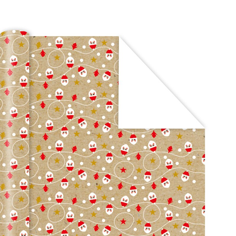 10pcs Christmas Wrapping Paper Cartoon Box Packaging Flower Wrapping Paper: 4