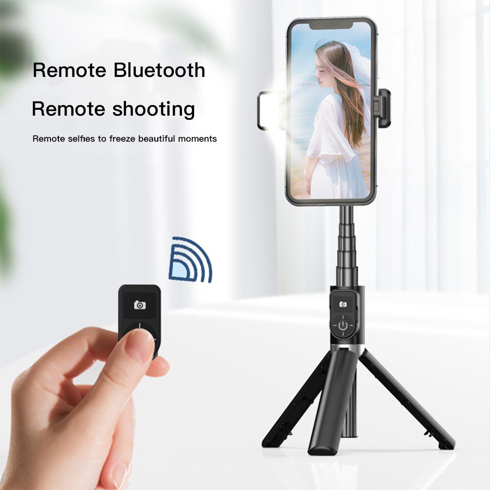 P70D Bluetooth Selfie Stick Tripod Fill light Video Record Support Universal Adjustable Direction Smartphone Stabilizer Vlog