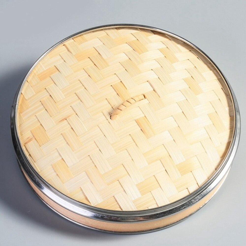 Stainless Steel Edging Bamboo Steamer Dim Sum Dishes Fish Steamer Rack Instant Pot Steamer Basket Wooden Steamed Buns Cookware