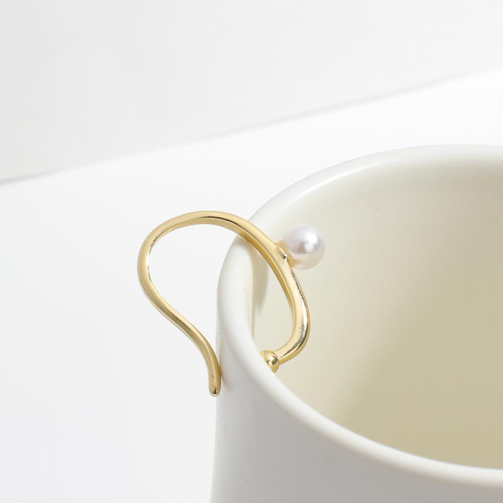 Lifefontier-pendientes redondos de perlas de imitación para mujer, aretes pequeños a la , sin Piercing, de joyería para boda: A1262097E