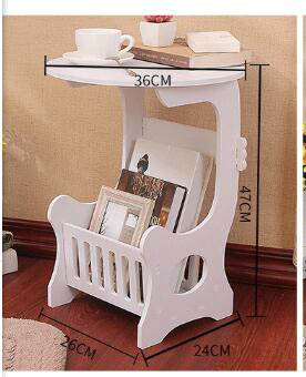 round coffee table tea desk side table end console table magazine rack: small round