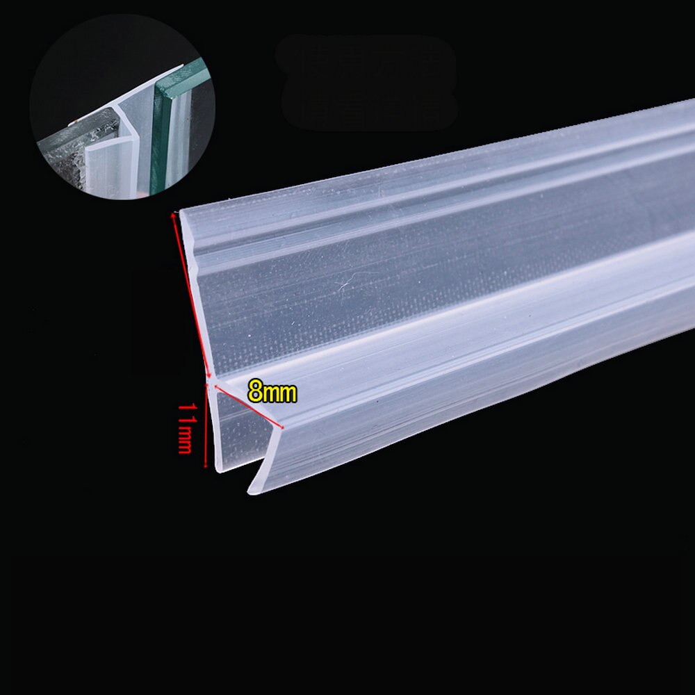 Siliconen Afdichting Strip H-Vormige Raam Afdichting Winddicht Badkamer Douche Waterdicht Frameloze Glazen Deur Raam Afdichting Strip: 8MM / 10mm