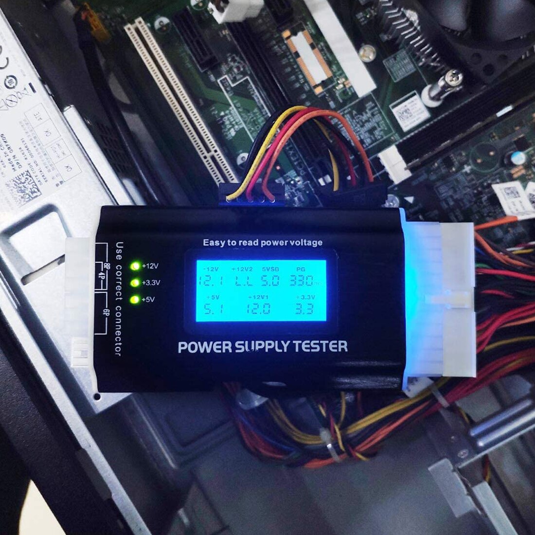 20/24 Pin Power Supply Tester Digital Computer Check Quick Display LCD Measuring PC LCD Power Supply Tester