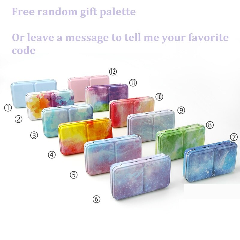 Handmade 24 Color 1ML Watercolor Set Artist Painting Watercolors Art Supplies Sample Trial Pack Metal Palette