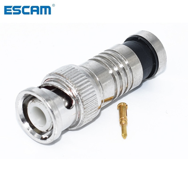 10 teile/los Bnc-stecker Compression Stecker Jack für Koaxial RG59 Kabel CCTV Kamera Zubehör