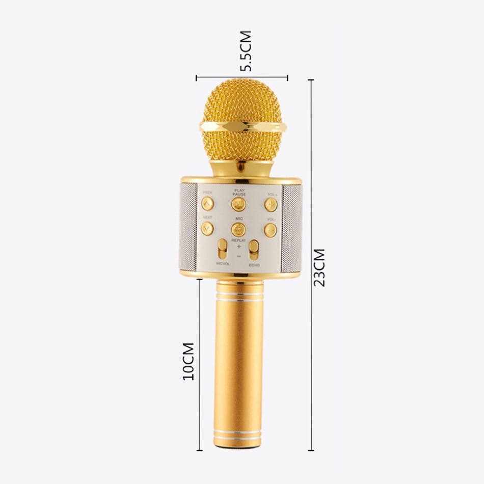 KEXU WS858 wireless microphone condenser karaoke mic bluetooth radio mikrofon mikrafon studio recording studio Mic