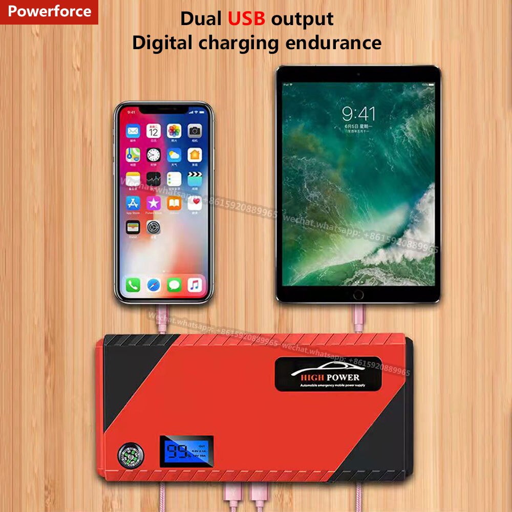 1200a-fach starthilfe-powerbank für autos , 12v- fach starthilfe-booster-akku für autos , 16800 mah