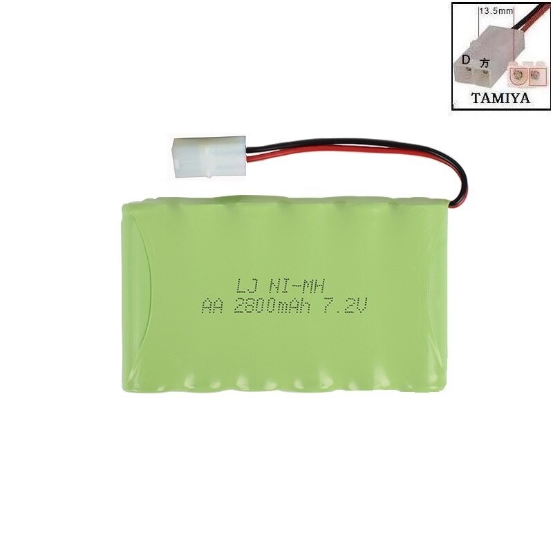 YUKALA 7.2V 2800mAh Ni-MH rechargable battery SM plug for RC Truck/ RC car/ RC boat/RC tank JST/SM/Tiamiya 7.2 v 2800 mah: Brown