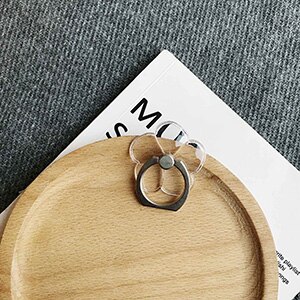 Universal Stent Mobile Phone Holder Stand Finger Ring Magnetic For cute Cell Smart Phone Transparent holder for iphone XS MAX 8: flower