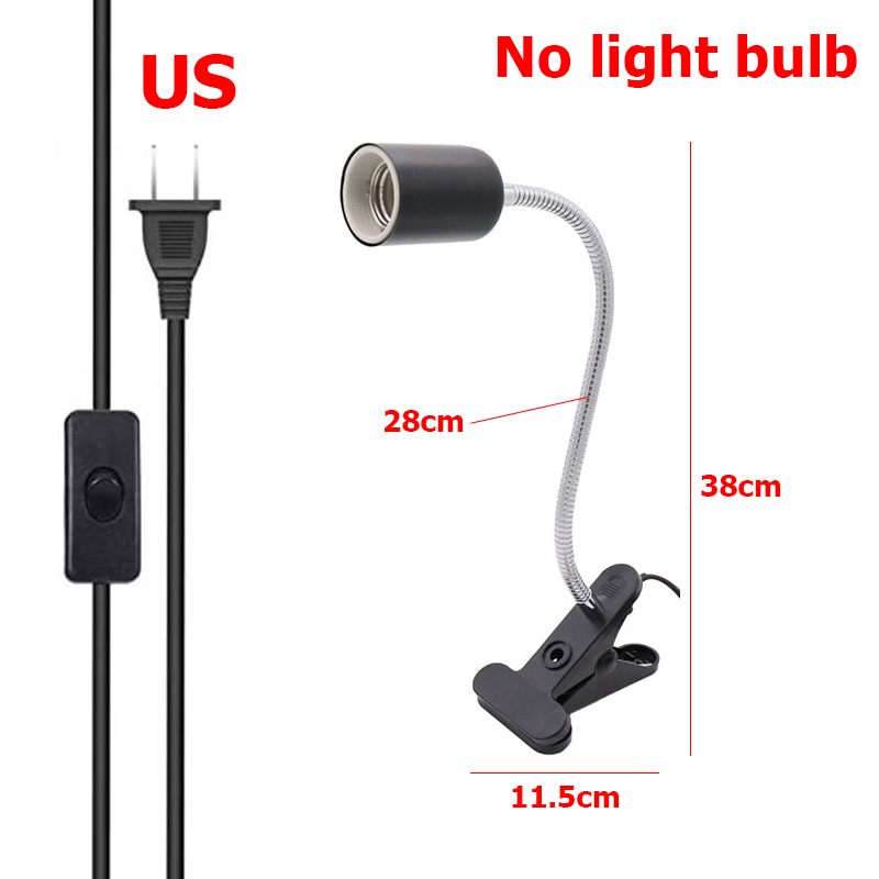 UVA + UVB 3,0 juego de lámparas para reptiles portalámparas con Clip bombilla termómetro higrómetro tortuga lagarto luz solar luz de calor para tomar el sol: Gris claro