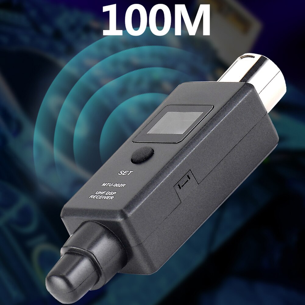 Transmitter Micphone Wireless Charging System Rechargeable UHF DSP Receiver for Dynamic Mic Mic/Line Two Modes Guitar Conversion