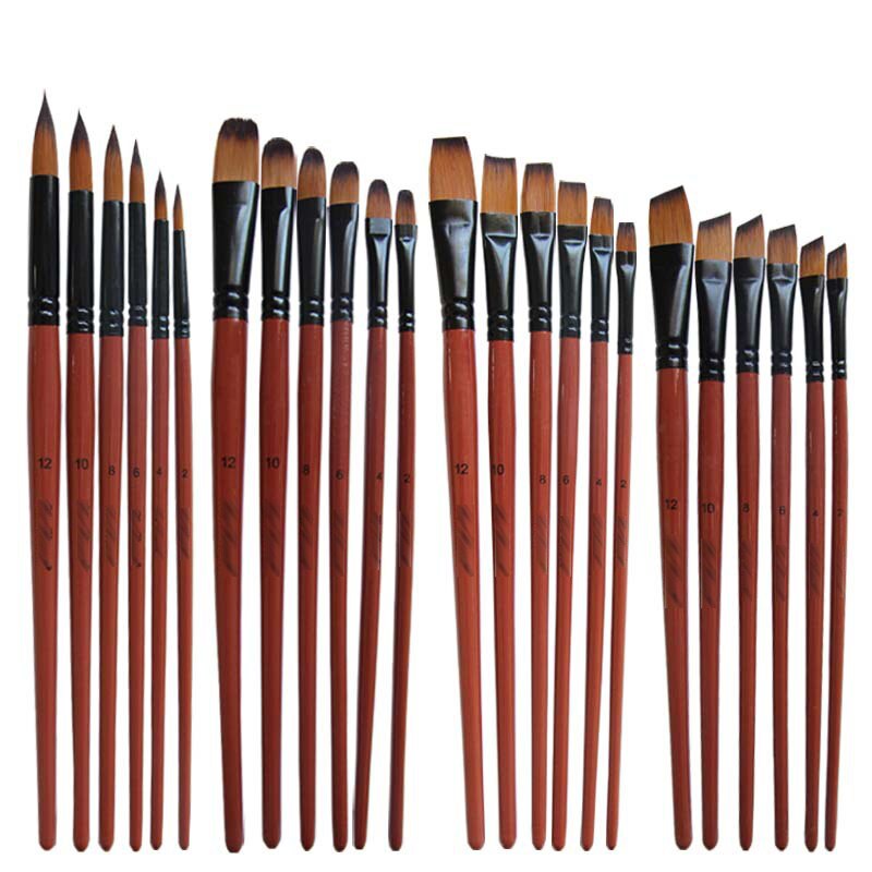 Desenho material de arte pintura artesanato náilon cabelo arte modelo de pintura por número caneta pincéis artista pincéis conjunto