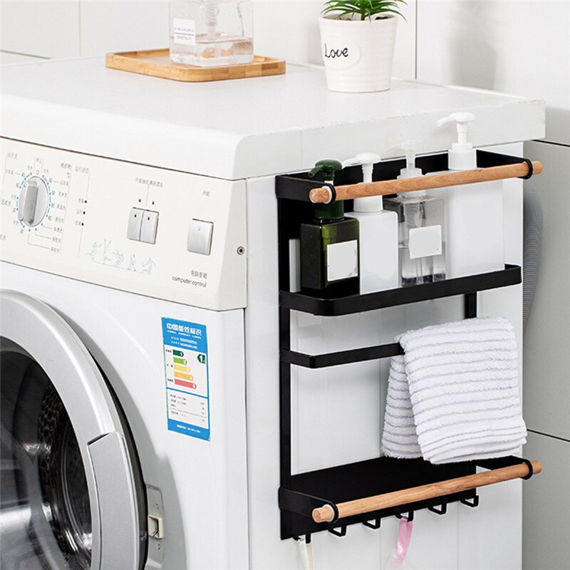 Étagère de rangement magnétique pour réfrigérateur, porte-rouleau de serviettes en papier, organisateur à suspendre pour Machine à laver, fournitures de cuisine à domicile