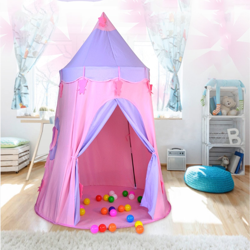 Pieghevole Tenda Per I Bambini Casa Del Gioco Del Bambino Piscina di Palline Per Bambini Wigwam Princess Castle Bambino Teepee Tenda Per Bambini In Camera giocattoli