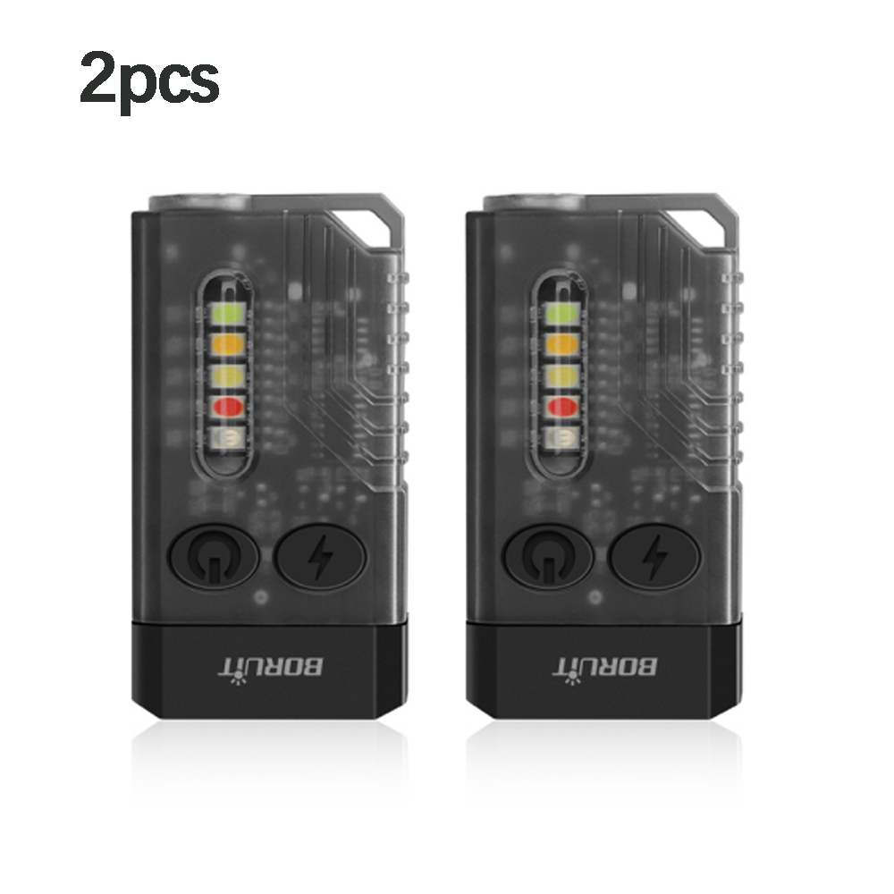 BORUiT V10 EDC llavero luz 1000 LM potente linterna LED tipo C lámpara Uv recargable Tiki pesca antorcha Camping linterna: Verde