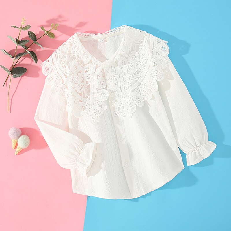 Chemise De Spectacle Essex Classics – Manches Longues, Blanche, Pour Fille (taille 138)