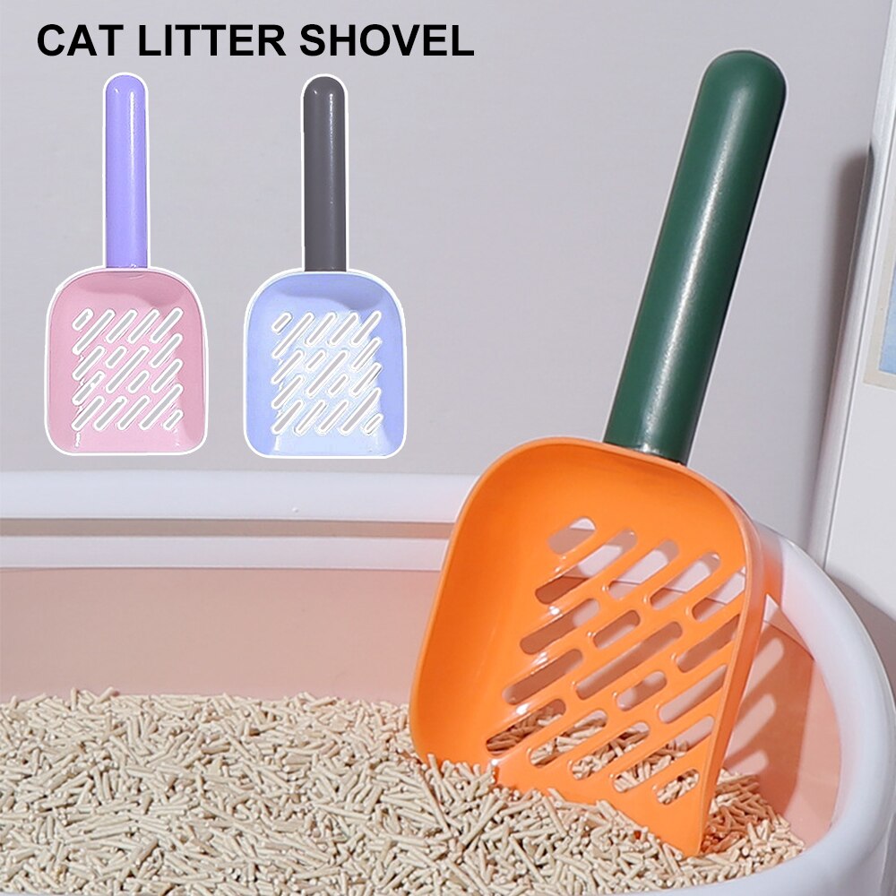 MOCOBO 3-delige Kattenbakschepset – 2 Zeefjes En 1 Voerschep, Roze/groen/blauw, Kunststof, Voor Kat En Hond