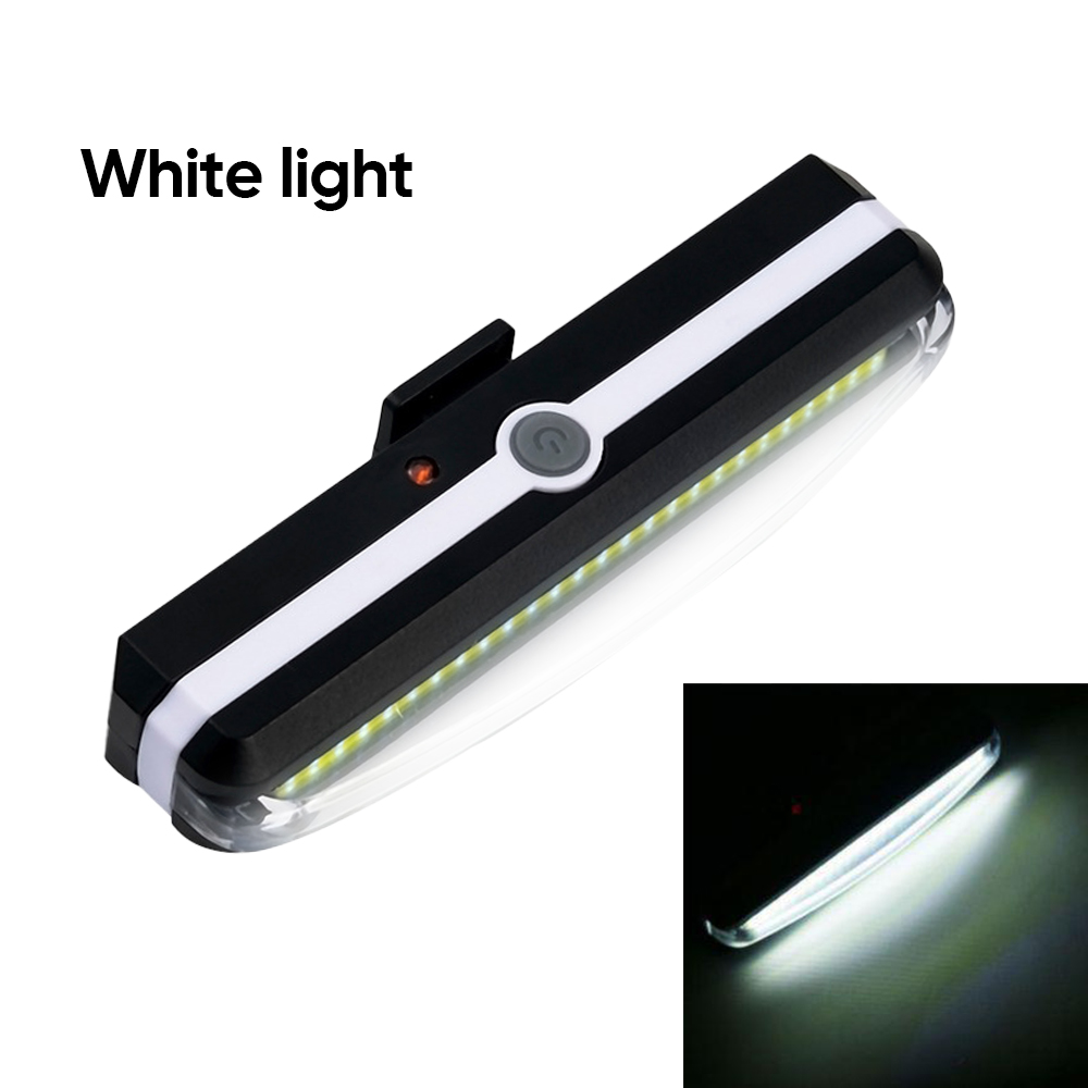 Feu arrière de vélo 6 Modes LED voyant d'avertissement de vélo lampe de poche arrière étanche sécurité vtt vélo vtt casque lumière lampe de cyclisme: YELLOW